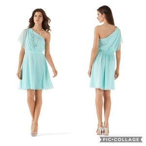 White House Black Market WHBM ONE-SHOULDER CHEMISE DRESS Size 00